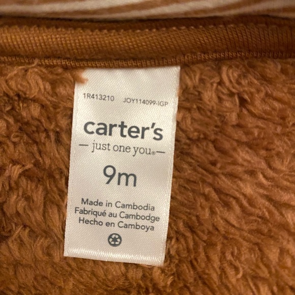 Carter's Brown Fleece Bear Footie - Picture 5 of 6